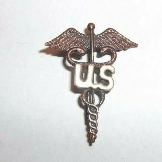 Ww1 Us Army Medical Corp Insignia,  Pin Back,  Lapel Pin