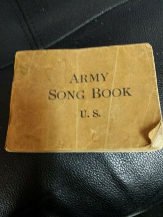 Wwi 1918 U.  S.  Army Song Book - Soft Cover Government Issued - Military Music Pd
