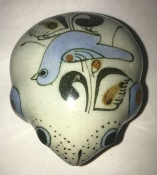 El Palomar Vintage Ceramic Pottery Sitting Frog Figure - 2.  25”l X 2.  5”w