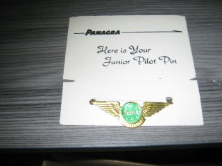 Vintage Panagra Junior Pilot Wing (metal) On Card Really