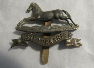Wwi West Yorkshire Regiment British Prince Of Wales Cap Badge Military Insignia