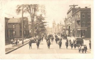 Real Photo Postcard Police Unit Of The,  1918 Armistice Day,  Carbondale,  Pa