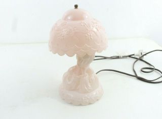 Vintage Pink Depression Glass Lamp Home Woman Sleeping Decor Home Decor