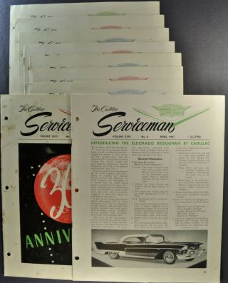 1957 Cadillac Serviceman 9 Bulletins 60 Special Eldorado 62 75 Deville