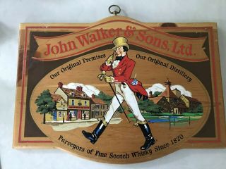 John Walker & Sons,  Ltd.  Wood Sign Scotch Whisky Pub Bar Man Cave