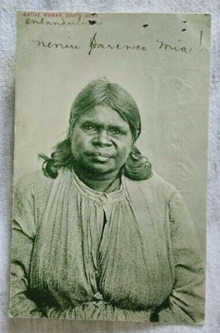 C1905 Postcard South Wales Australian Aboriginal Woman South Australia