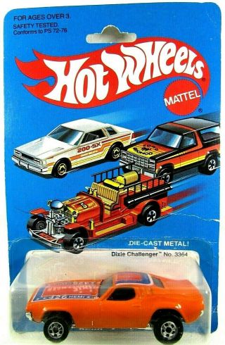 1981 Hot Wheels 426 Hemi Dodge Dixie Challenger Orange Race Car 3364 Die - Cast