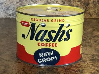 Nash’s Full 1 Lb Key Wind Coffee Tin