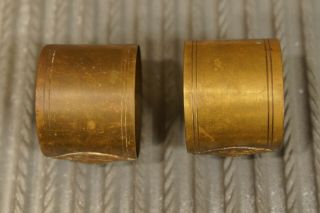 WWI Brass Gott Mit Uns Trench Art Napkin Ring Set of 2 3