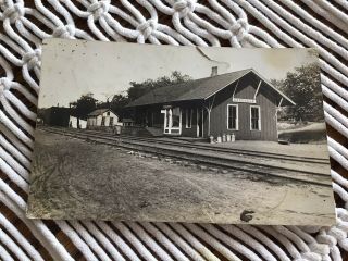 Rppc Early 1900’s Caseville Railroad Depot Caseville Mich