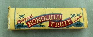 @1917 Antique Nos Pack Of Gum Honolulu Fruit E.  C.  Harvey & Sons San Francisco