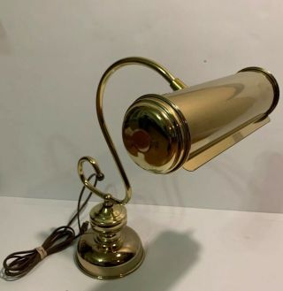 Vintage From 50’s Or 60’s Brass Bankers Piano Desk Lamp Classy