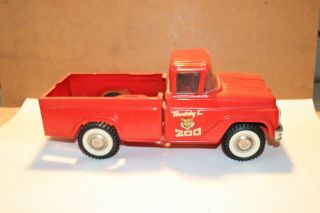 Vintage Buddy L Traveling Zoo Pick - Up Truck Red Color