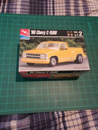 Vintage Amt 1990 Chevy C - 1500 1/25 Model Pickup Truck No.  6082 But Open