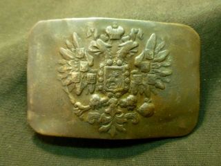 Real Imperial Russian Army Soldier Brass Belt Buckle Wwi Period Russia АОЧ Mark
