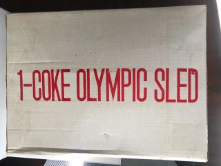 Vintage Promotional Coke Coca - Cola Inflatable Sled Olympic Nib Never Opened Rare