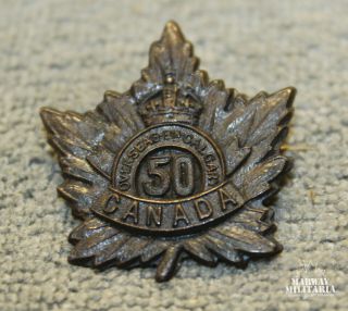 Ww1 Cef 50th Battalion Collar Badge (23888)