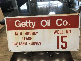 Getty Oil Lease Sign