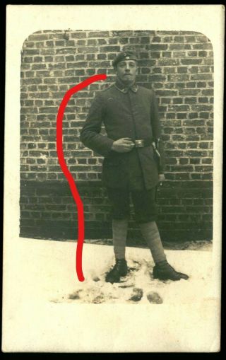 Wwi German Postcard,  Bavaria Reserve Infantry Soldier,  Field Grey