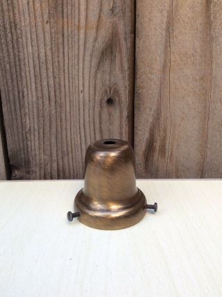 Vintage Antique Brass Steel Lamp Shade Holder 2 - 1/4” Fitter