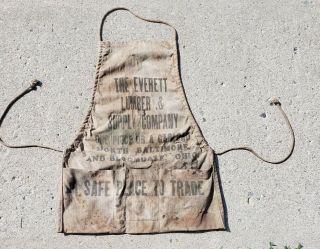Vintage Everett Lumber & Supply Company Nail Pouch Apron - North Baltimore,  Ohio