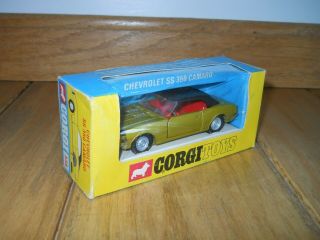 Corgi 338 1967 1968 Chevrolet Chevy Camaro Ss 350 Car
