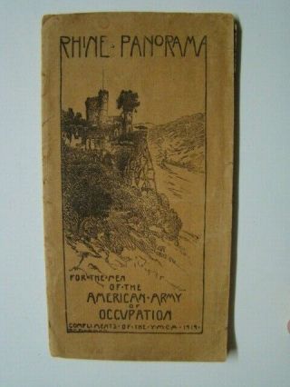 1919 Wwi Ymca Rhine Panorama American Army Occupation Souvenir Booklet