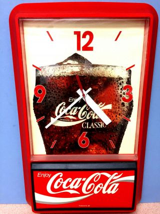 Vintage Coca Cola Enjoy Coke Battery Operated Wall Clock
