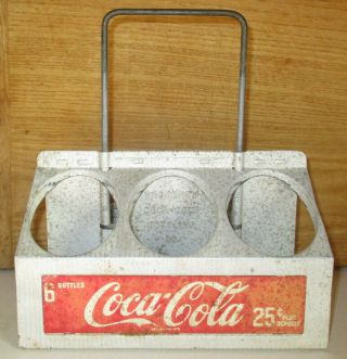 Vintage 1950s Coca Cola 6 Pack Aluminum Bottle Carrier With 25 Cent Deposit