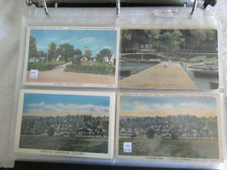 Vintage Postcard Album With 100,  Cards,  Some Hand Colored,  20 Over 100 Yrs Old