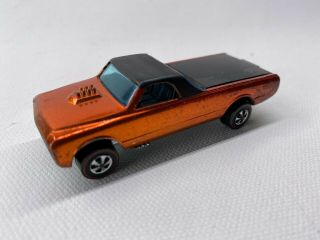 Hot Wheels Redline 1968 Custom Fleetside - Orange - Rare Vintage - Htf
