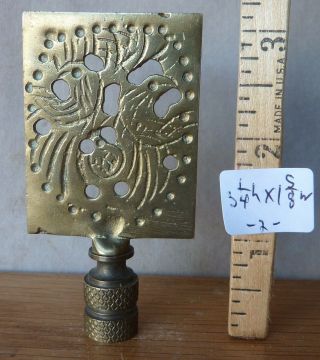 Lamp Finial Asian Old Patina Solid Cast Brass 3 1/4 " H X 1 5/8 " W (per Ea)