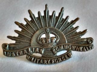 Wwi Australian Commonwealth Military Forces,  Army Collar Badge Pin 2nd Version