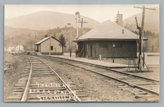 B&m Railroad Station Glencliff Hampshire Rppc Train Depot Photo 1910s