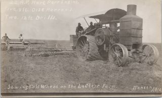 Nanton Alberta 22 Hp Hart Parr Tractor Laclair Farm Machinery Rppc Postcard G31