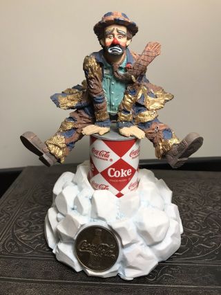 Limited Edition " Sip And Zip " Emmett Kelly Coca - Cola Figurine 7 "