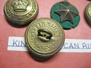 /British Army Uniform Buttons King ' s African Rifles,  ww1 3