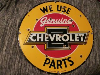 Vintage Chevrolet Service Porcelain Sign 1959