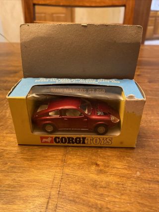Vintage Corgi Toys 341 Mini Marcos Gt850 Golden Jacks Brand