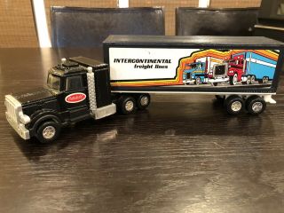 Black Peterbuilt Semi Truck Cab And Trailer Tootsie Toy Chicago