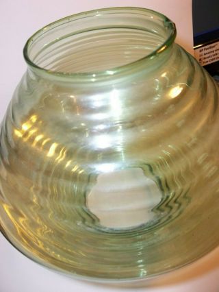 Vtg Retro /Mid Century light green Glass Swag/Lamp Light Globe scarce 2