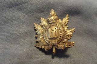 Ww I Cef Collar Badge The 166th Infantry Battalion (queens Own Rifles Of Canada)