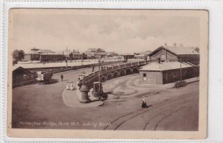 Vintage Postcard Horseshoe Bridge Perth Western Australia 1900s