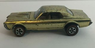 1968 Hot Wheels Custom Cougar Redline Usa Gold