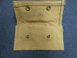 WWI US M1910 DIAGNOSTIC TAG POUCH - FOR MEDICAL OFFICER BELT - R.  H.  LONG 7 - 18 - EXCELL 3