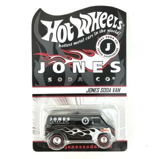 Hot Wheels Jones Soda Van 10th Anniversary Company Black Flames Die Cast 1/64