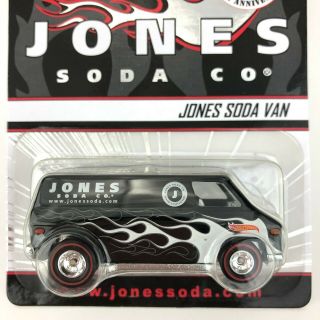 Hot Wheels Jones Soda Van 10th Anniversary Company Black Flames Die Cast 1/64 2