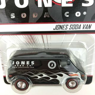 Hot Wheels Jones Soda Van 10th Anniversary Company Black Flames Die Cast 1/64 3