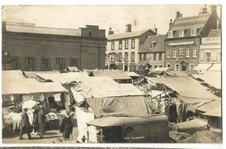 Ely Market Animated 1930 Rp Pc Cambridgeshire
