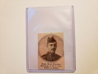 Sergeant Harry Bowness Montrose P.  E.  I.  Canada 1918 World War 1 Ww1 Hero